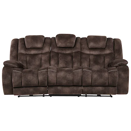 POWER RECLINING SOFA W/ DDT, POWER HEADREST, & USB